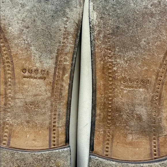 Gucci Brixton Women’s Ivory Leather Horsebit Loafers 39.5. - Picture 10 of 10